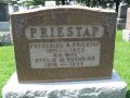 Headstone 
Frederick K. Priestap 23 Oct 1871-1953 & 
Ottilie M. Suehring 1878-1948