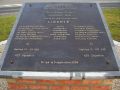 This monument plaque pays respect to the 7 crew members of Halifax LV831 piloted by Pilot Officer Frank Devereaux RCAF and 7 crew members Halifax MZ295 piloted by Pilot Officer Carmen Ross RCAF. 