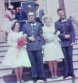 Wedding of LAC Peter F. Etue and Shirley Sandra Dingle at St. Joseph's RC Church, Stratford, Ontario, Canada.
